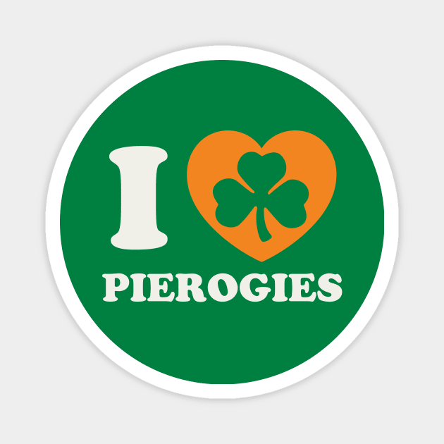 St Patricks Day Polish Pierogies Pierogi Irish Shamrock Magnet by PodDesignShop